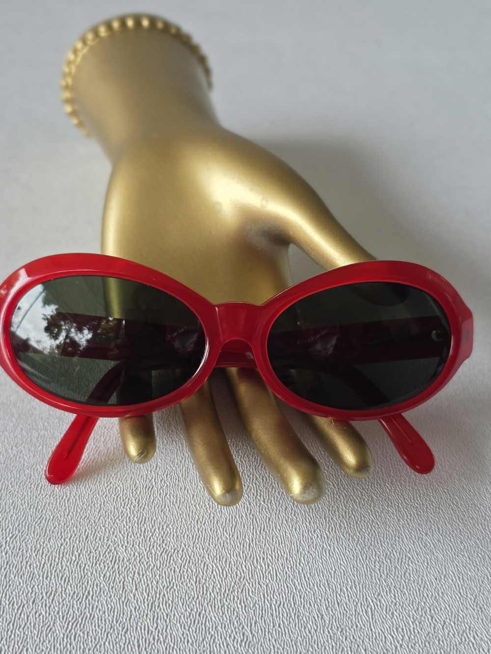 Rare Lafont Paris Lugano Red Oval Sunglasses Vintage French Designer Acetate - Picture 7 of 13